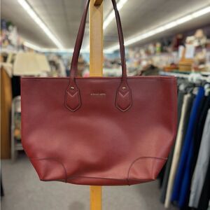 Michael Kors Burgandy Extra Large Leather Tote Bag